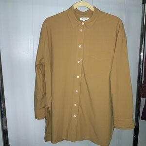 Madewell Tan Button Down Shirt
